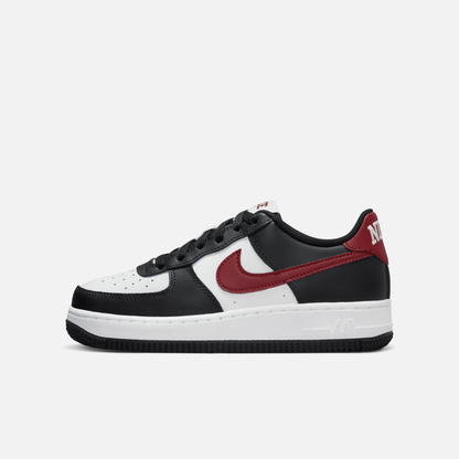 Nike Big Kids' Air Force 1 Low Black Dark Team Red (GS)