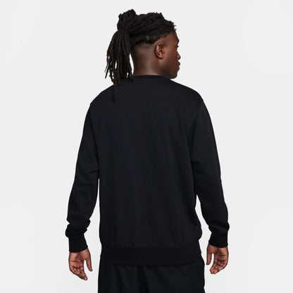 Nike Sportswear Black French Terry Crew-Neck Sweatshirt