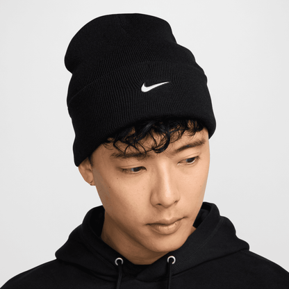 Nike Peak Black Swoosh Beanie