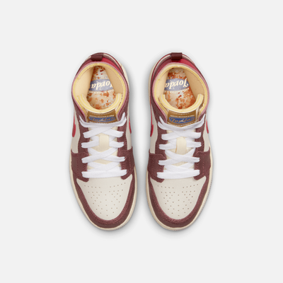 Air Jordan Kids' 1 Mid SE Bread, Butter & Sole (PS)