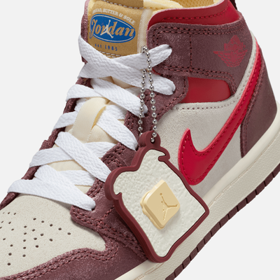 Air Jordan Kids' 1 Mid SE Bread, Butter & Sole (PS)