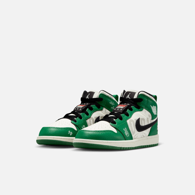 Air Jordan Kids' 1 Mid 'Overbranded' (PS)