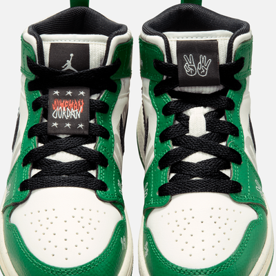 Air Jordan Kids' 1 Mid 'Overbranded' (PS)
