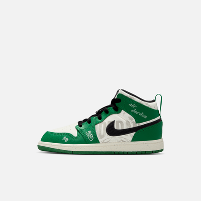 Air Jordan Kids' 1 Mid 'Overbranded' (PS)