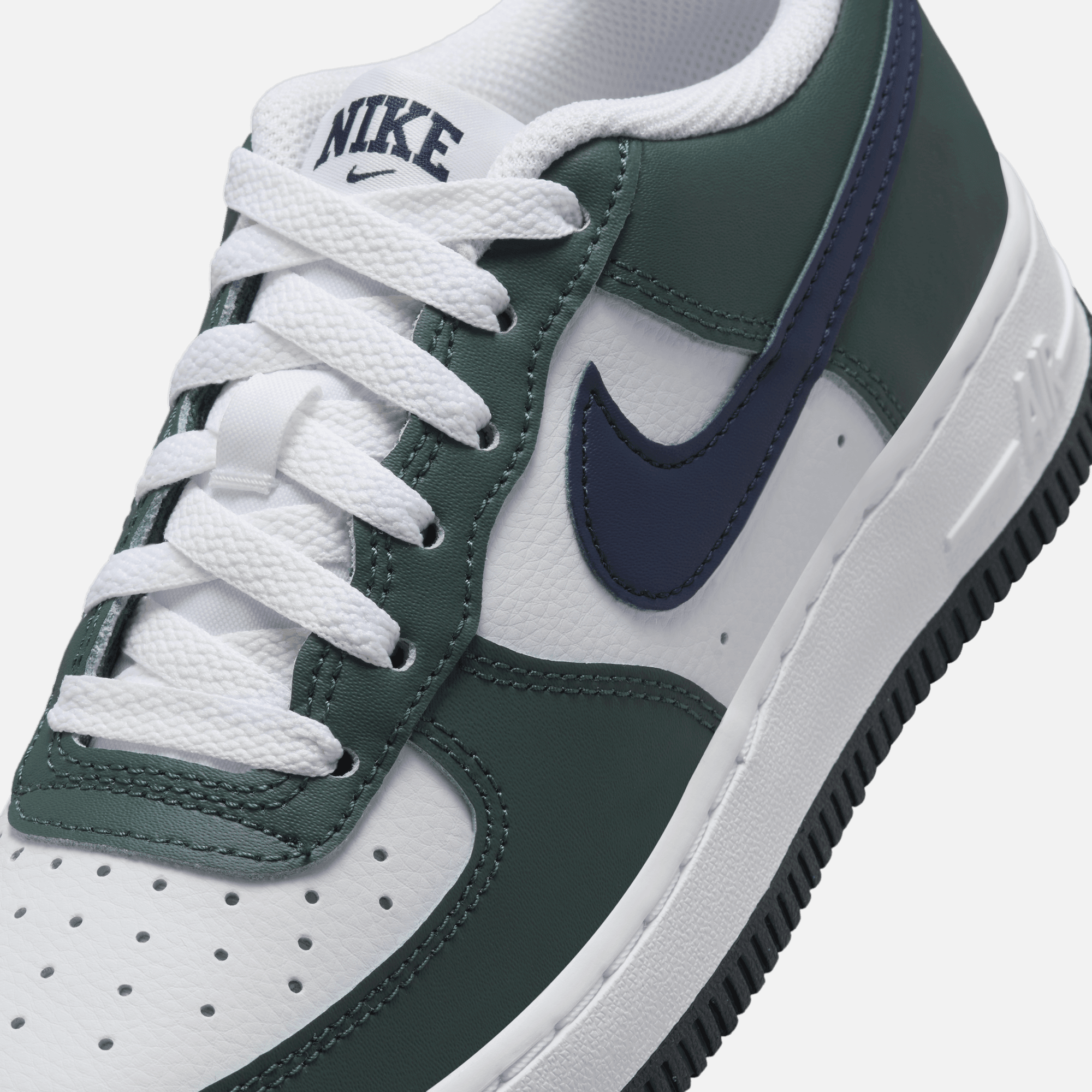 Nike Big Kids' Air Force 1 Low Obsidian Vintage Green (GS)
