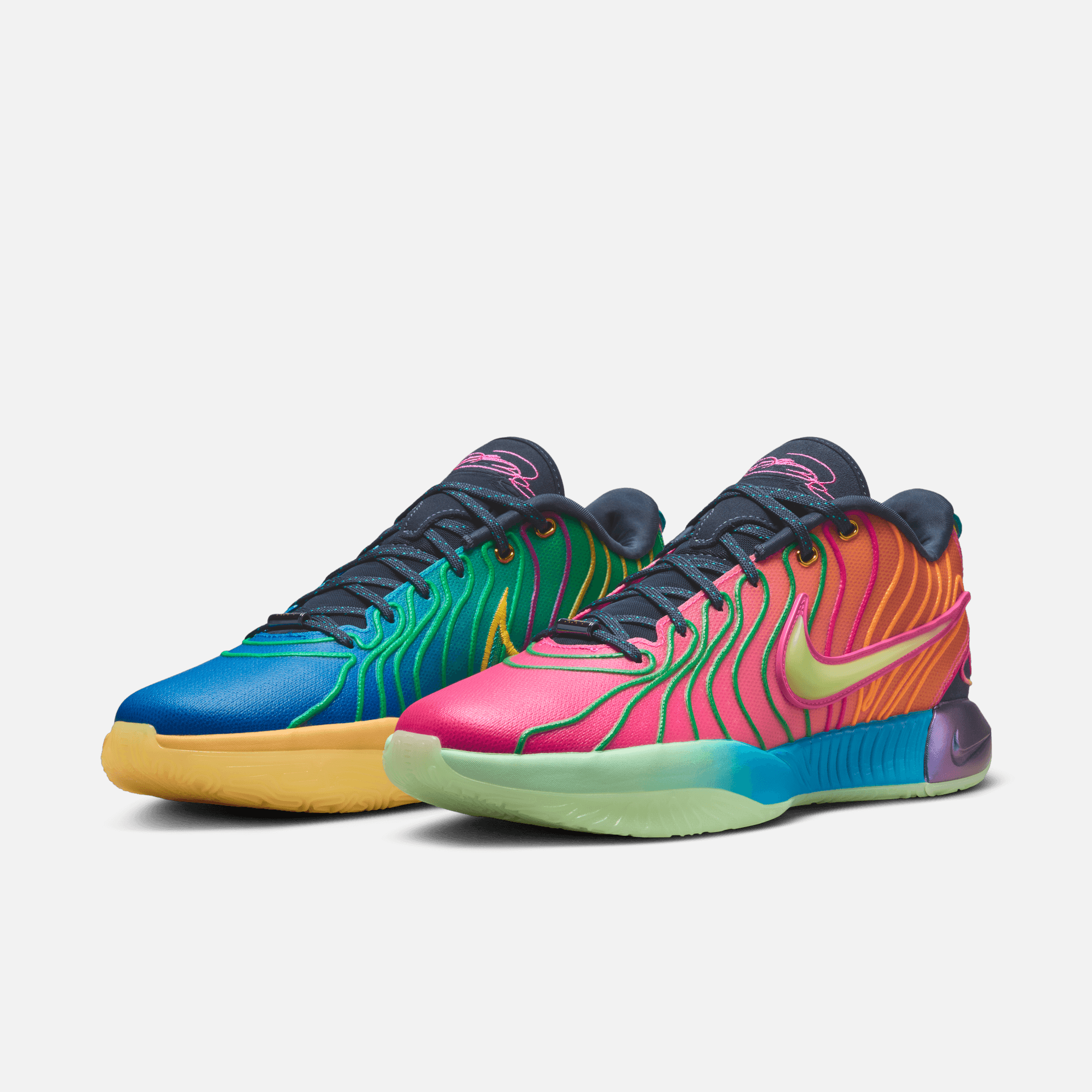 Nike lebron multicolor best sale