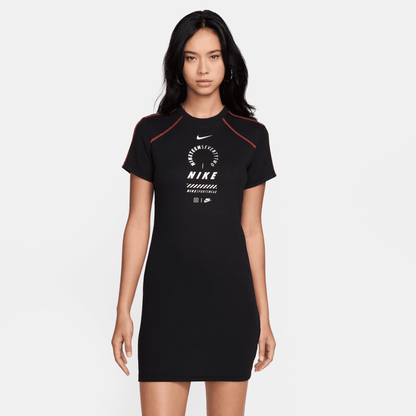 Nike Sportswear Women's Short Sleeve Black Femme Dress