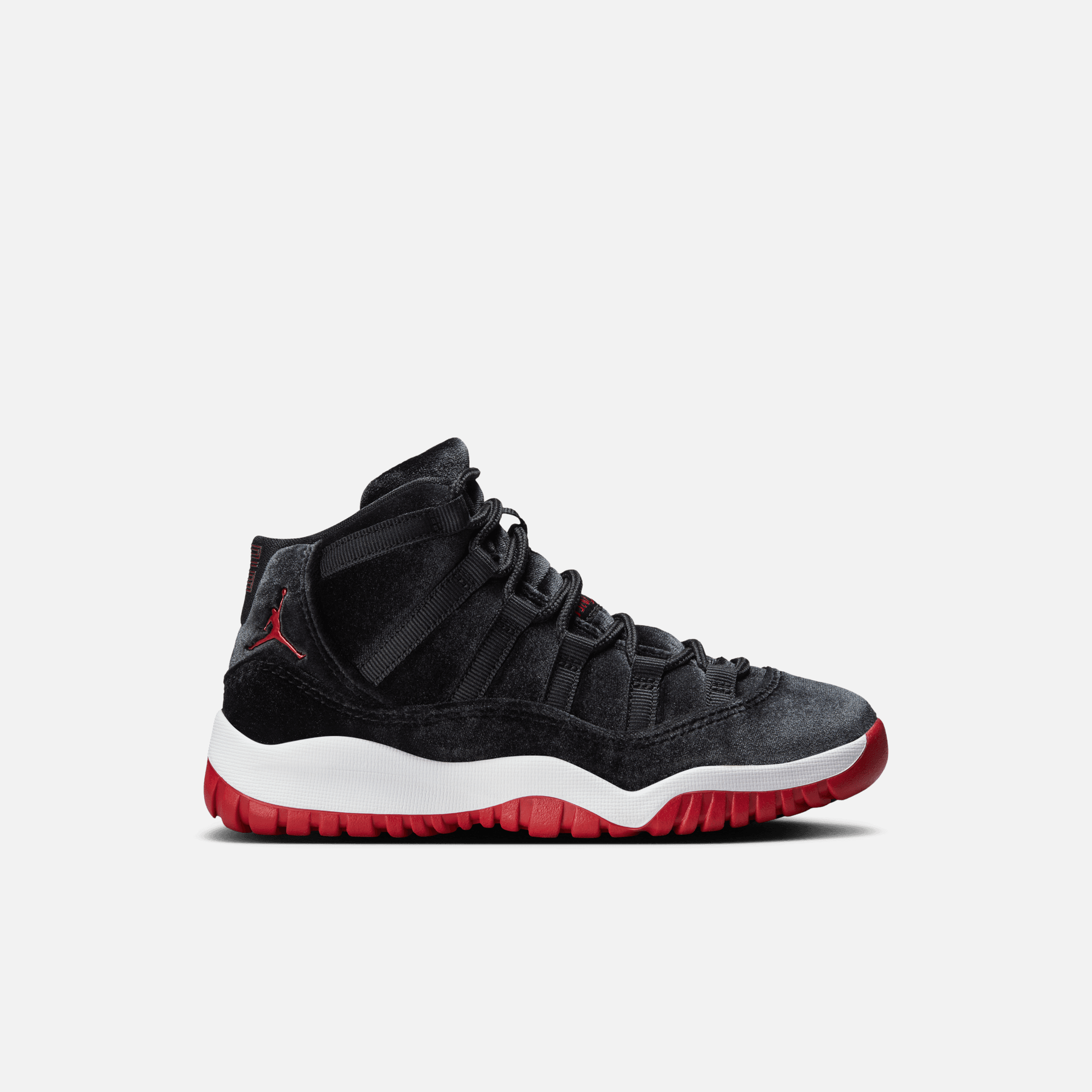 Jordan 11 Retro Bred Velvet Black Gym Red White