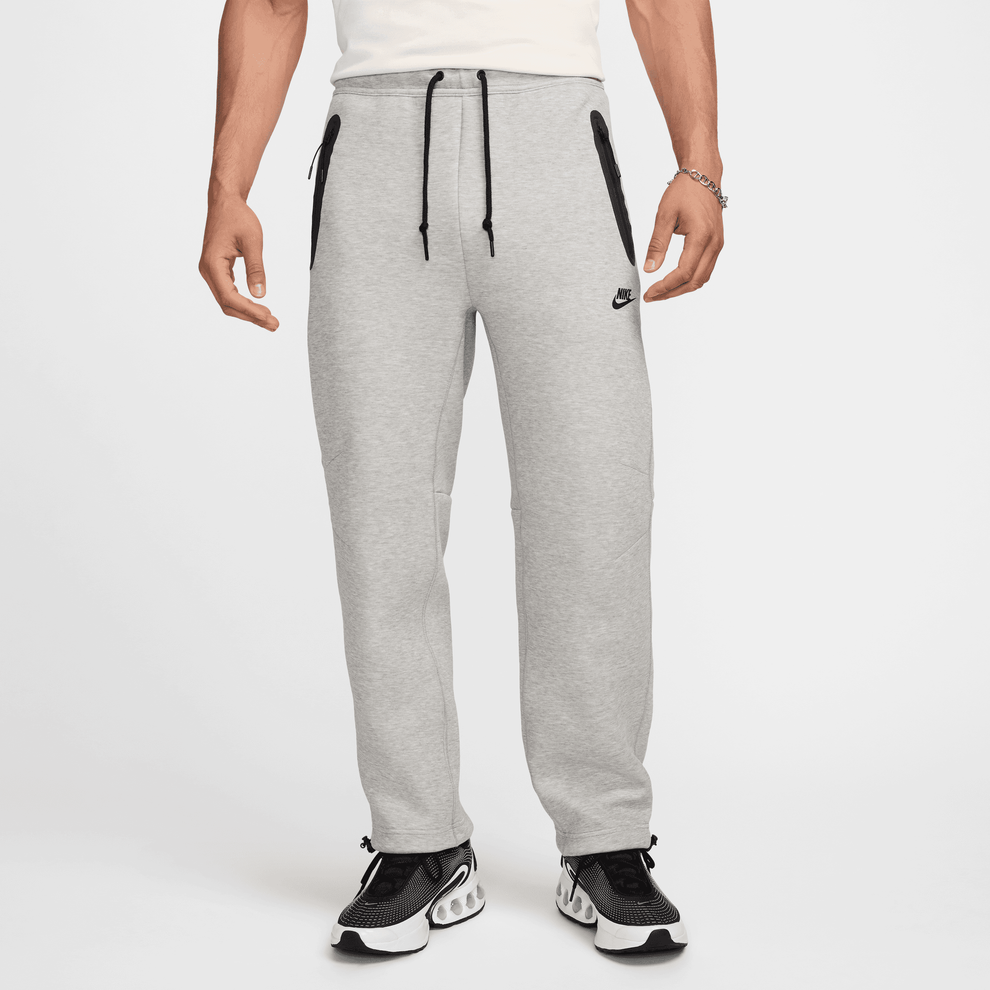 Nike Tech Fleece Grey Open-Hem Pants