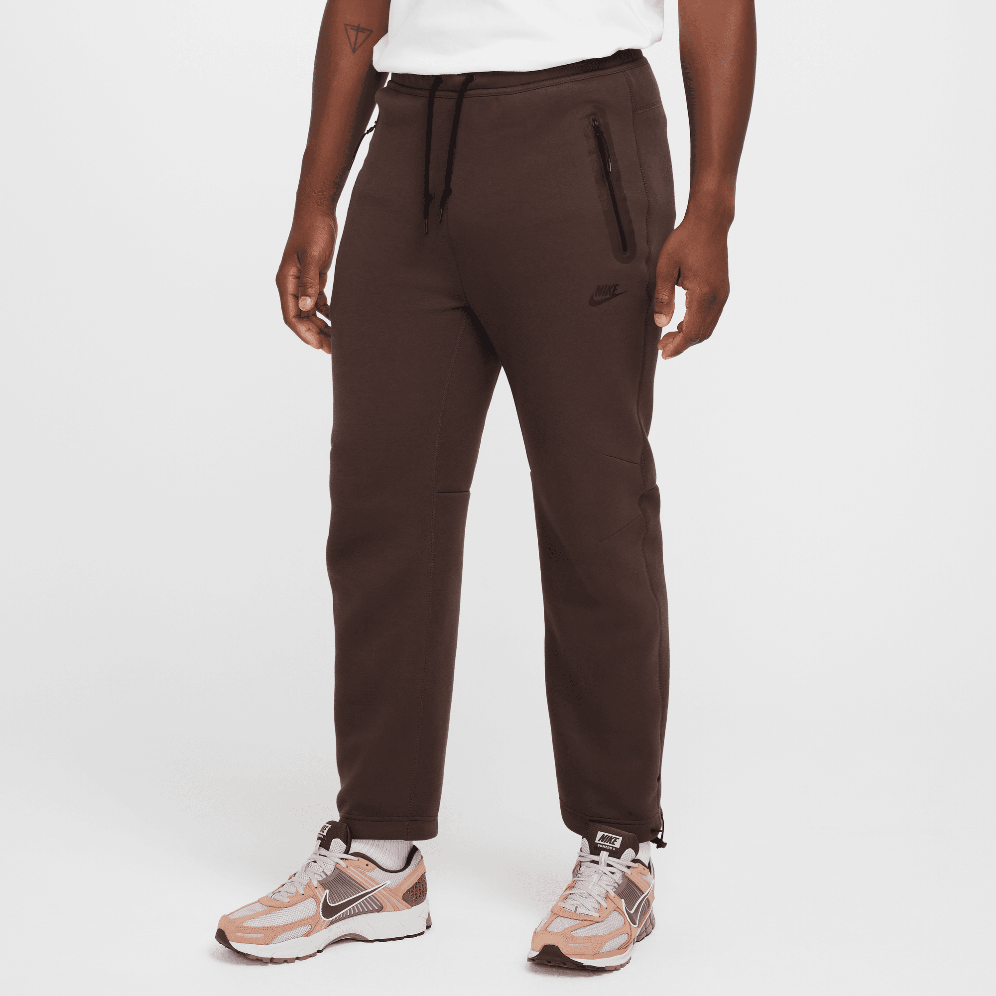 Nike Tech Fleece Brown Open-Hem Pants