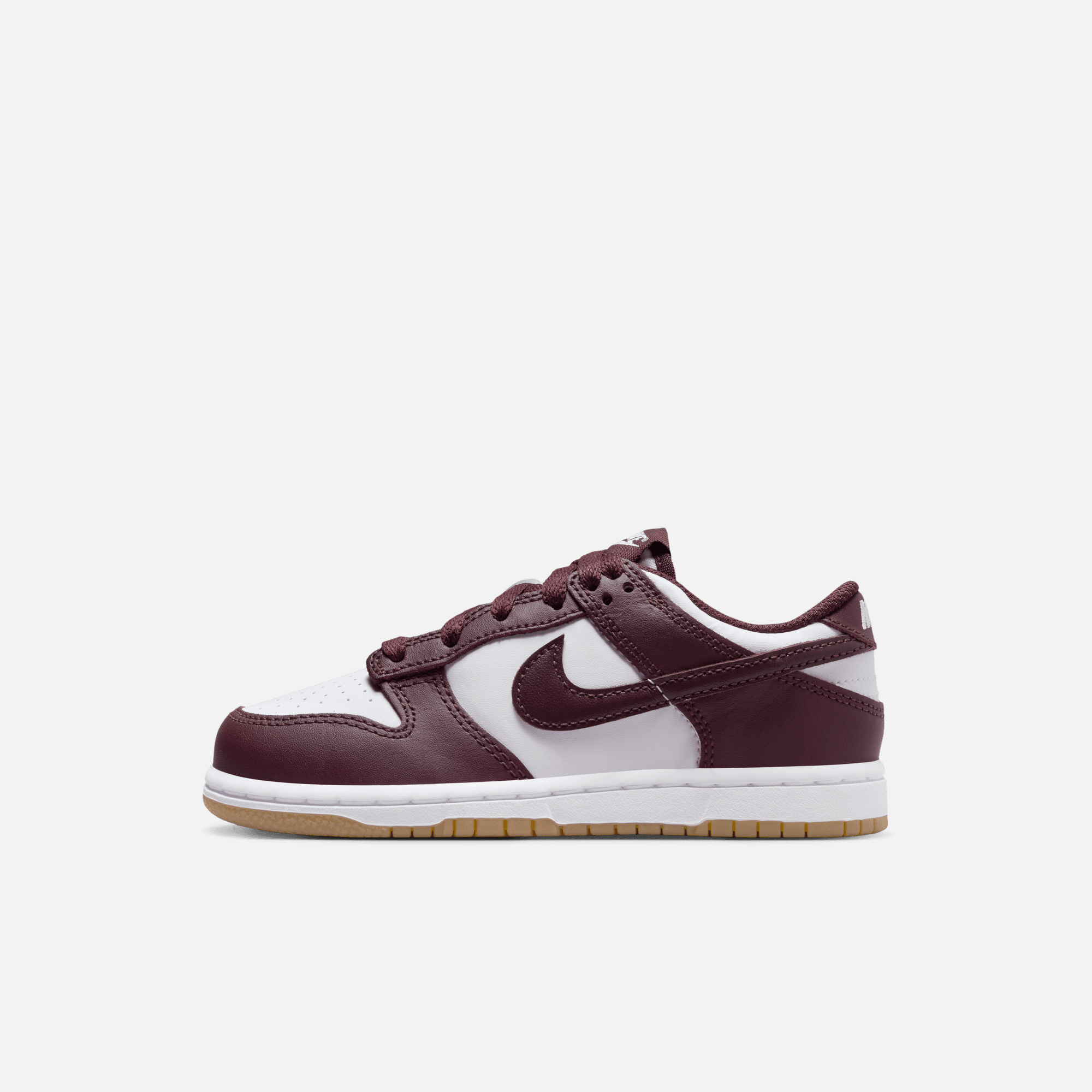 Nike Kids' Dunk Low Burgundy Crush Gum (PS)