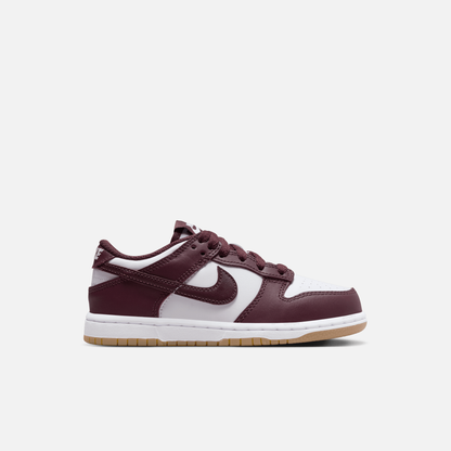 Nike Kids' Dunk Low Burgundy Crush Gum (PS)