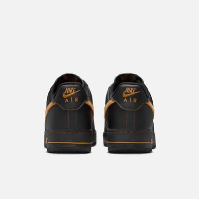 Nike Air Force 1 Low Black and Tan Contrast Stitch
