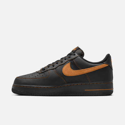 Nike Air Force 1 Low Black and Tan Contrast Stitch