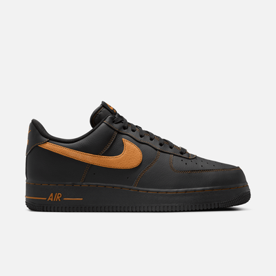 Nike Air Force 1 Low Black and Tan Contrast Stitch