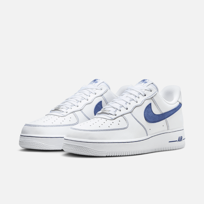 Nike Air Force 1 Low White Deep Royal Contrast Stitch