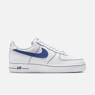 Nike Air Force 1 Low White Deep Royal Contrast Stitch