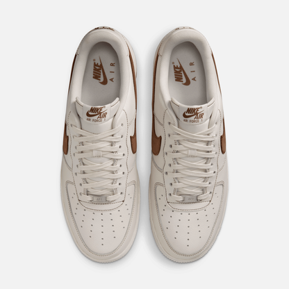 Nike Air Force 1 Low Ivory Saddle Brown Contrast Stitch