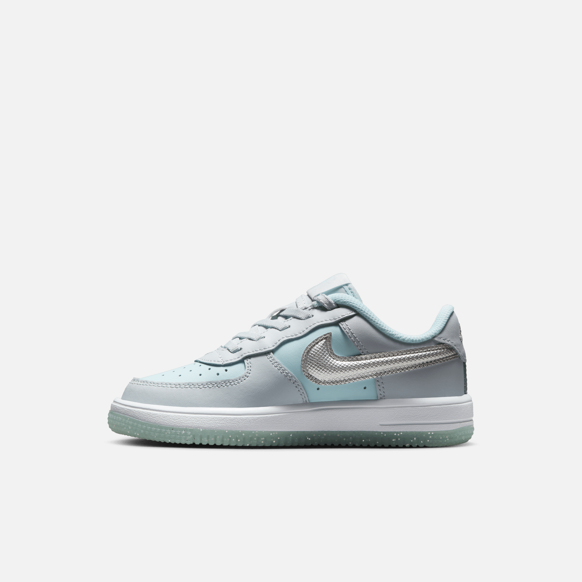 Nike Kids' Air Force 1 Low EasyOn Pure Platinum Glacier Blue (PS)