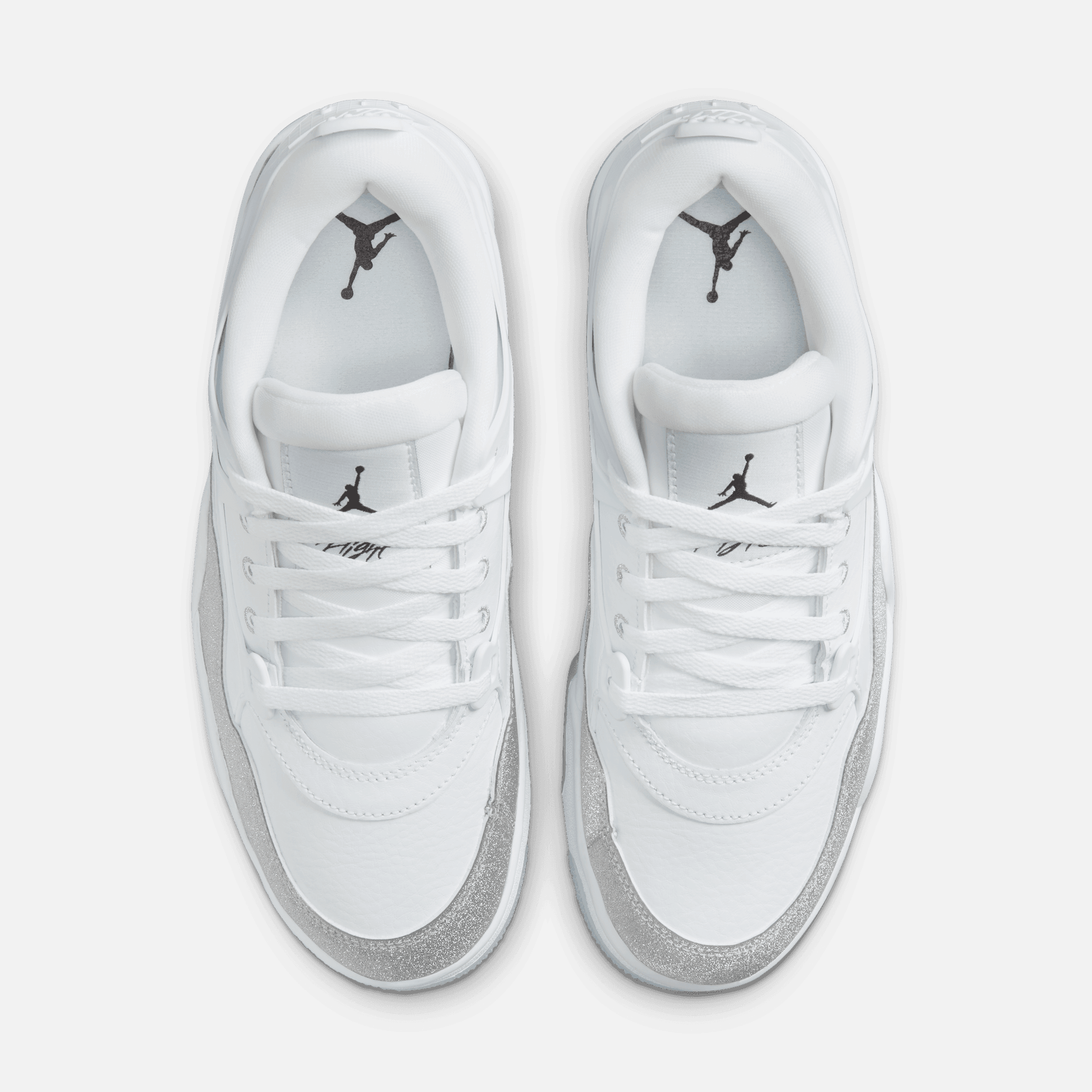 Air Jordan Women's 4 RM White Silver Glitter