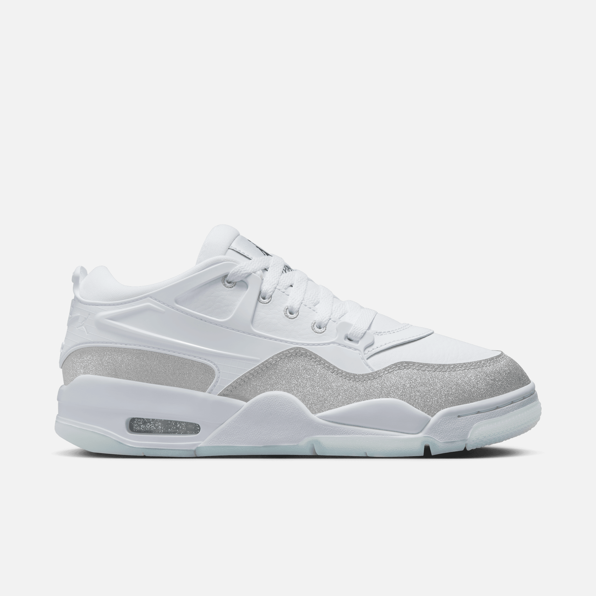 Air Jordan Women's 4 RM White Silver Glitter