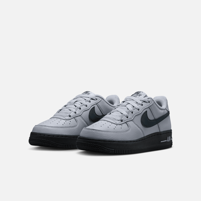 Nike Big Kids' Air Force 1 Low Wolf Grey Dark Smoke Grey (GS)