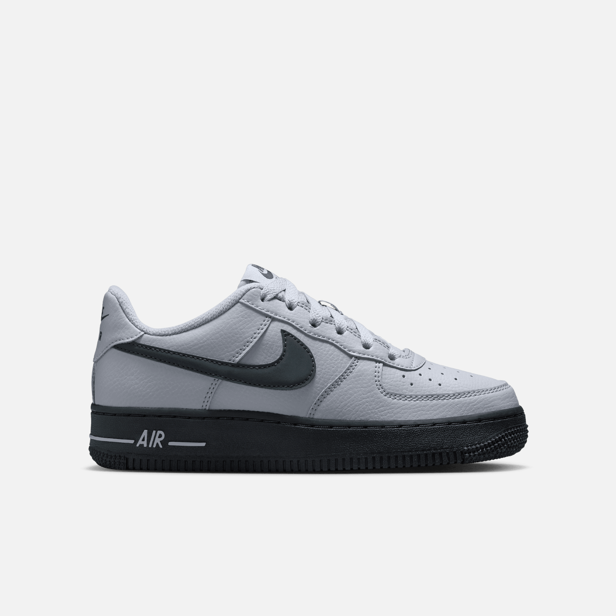 Nike Big Kids' Air Force 1 Low Wolf Grey Dark Smoke Grey (GS)