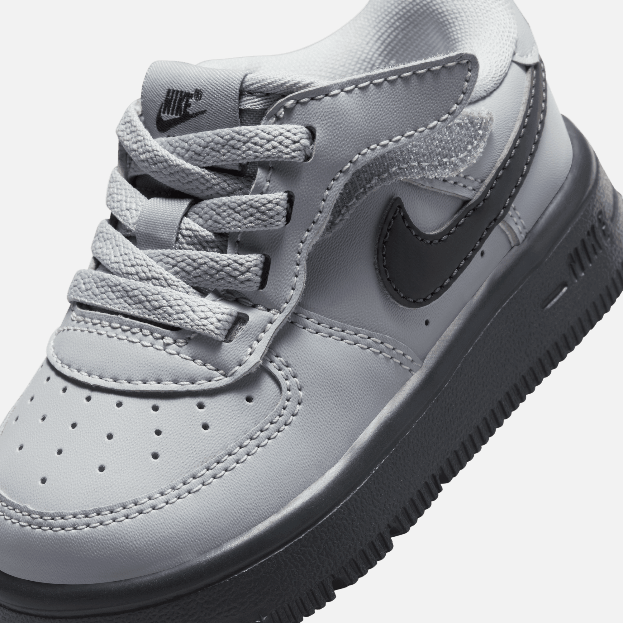 Nike Kids' Air Force 1 Low EasyOn Wolf Grey (TD)