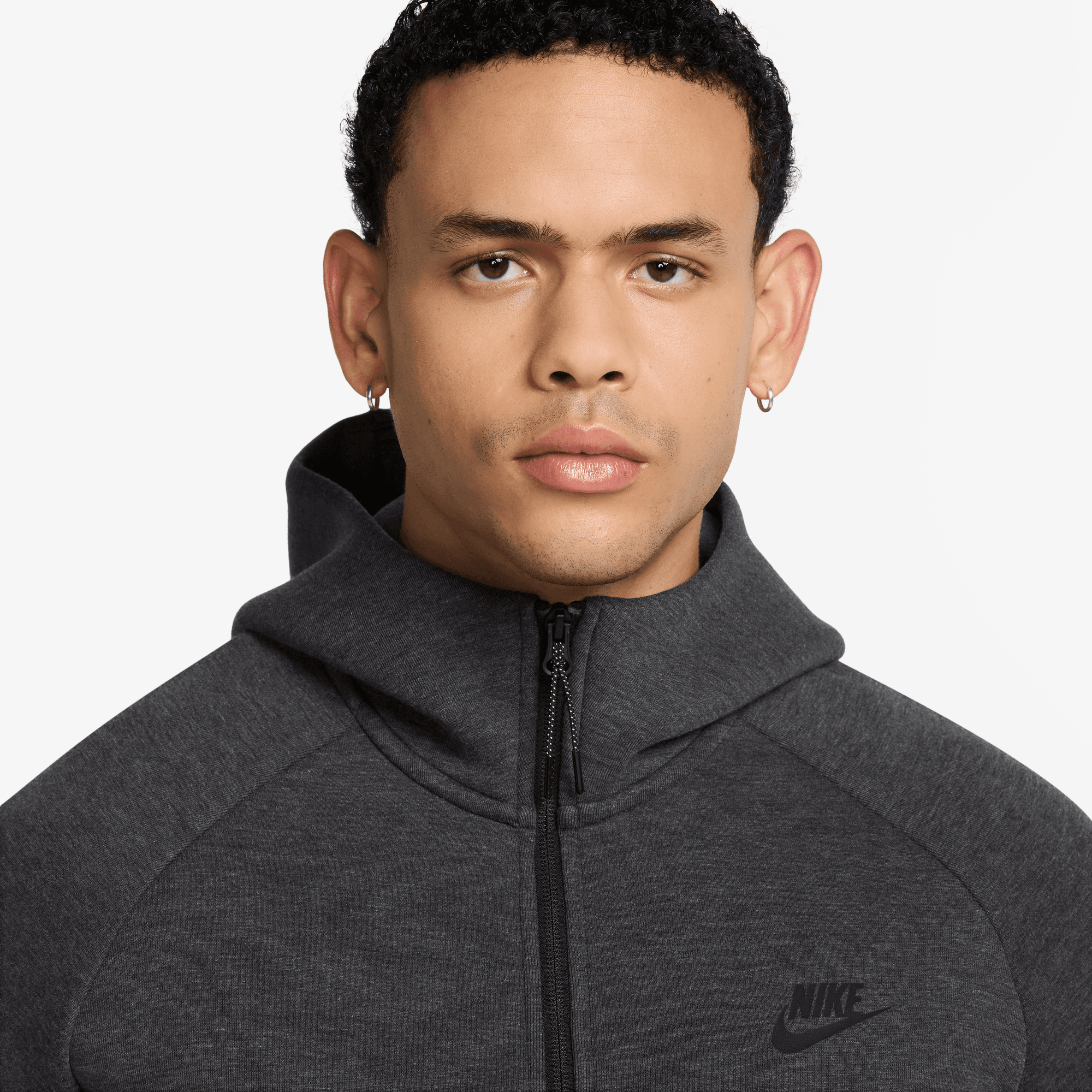 Nike Fleece Windrunner Full-Zip Heather Black Jacket