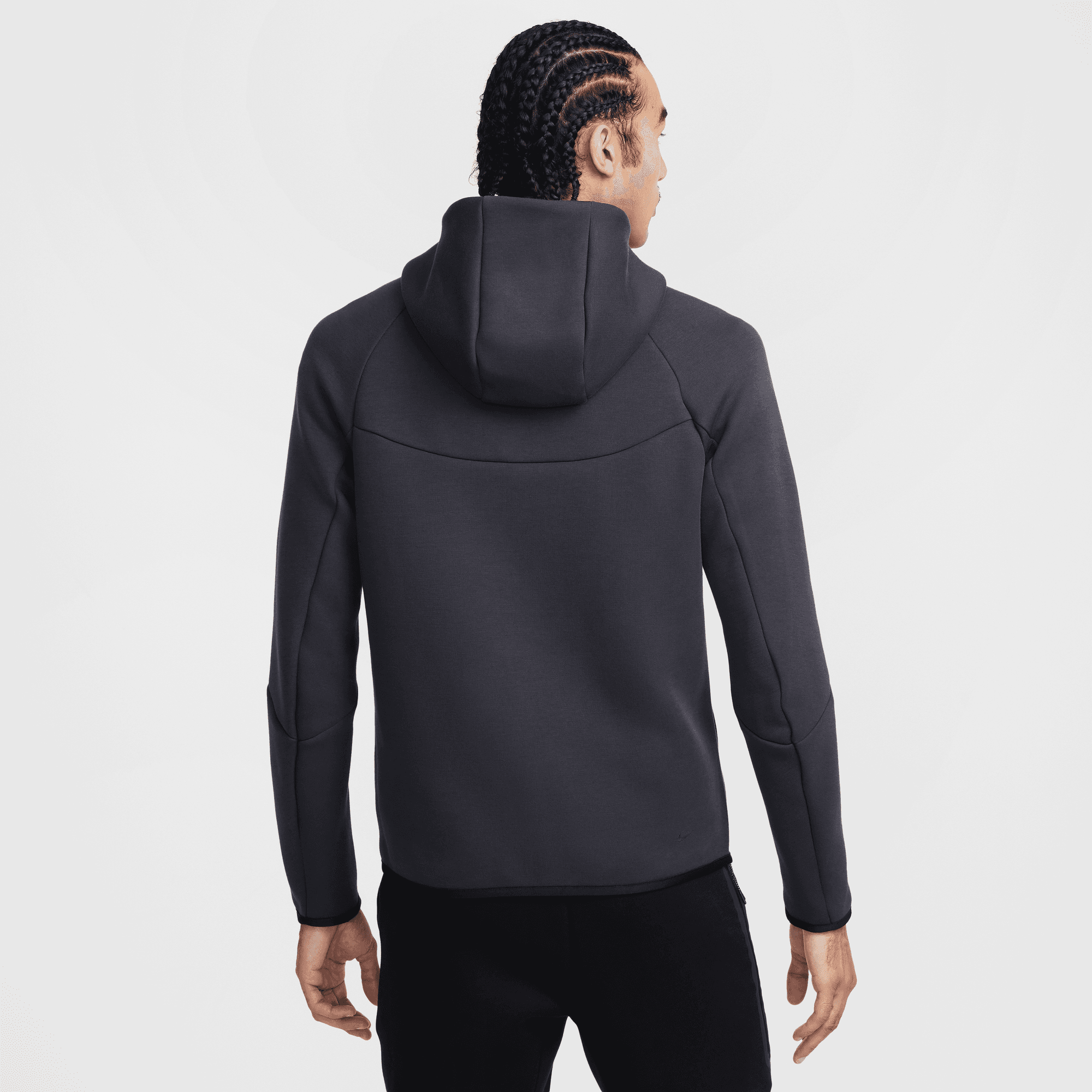 Nike Tech Windrunner Dark Grey Fleece Full-Zip Hoodie