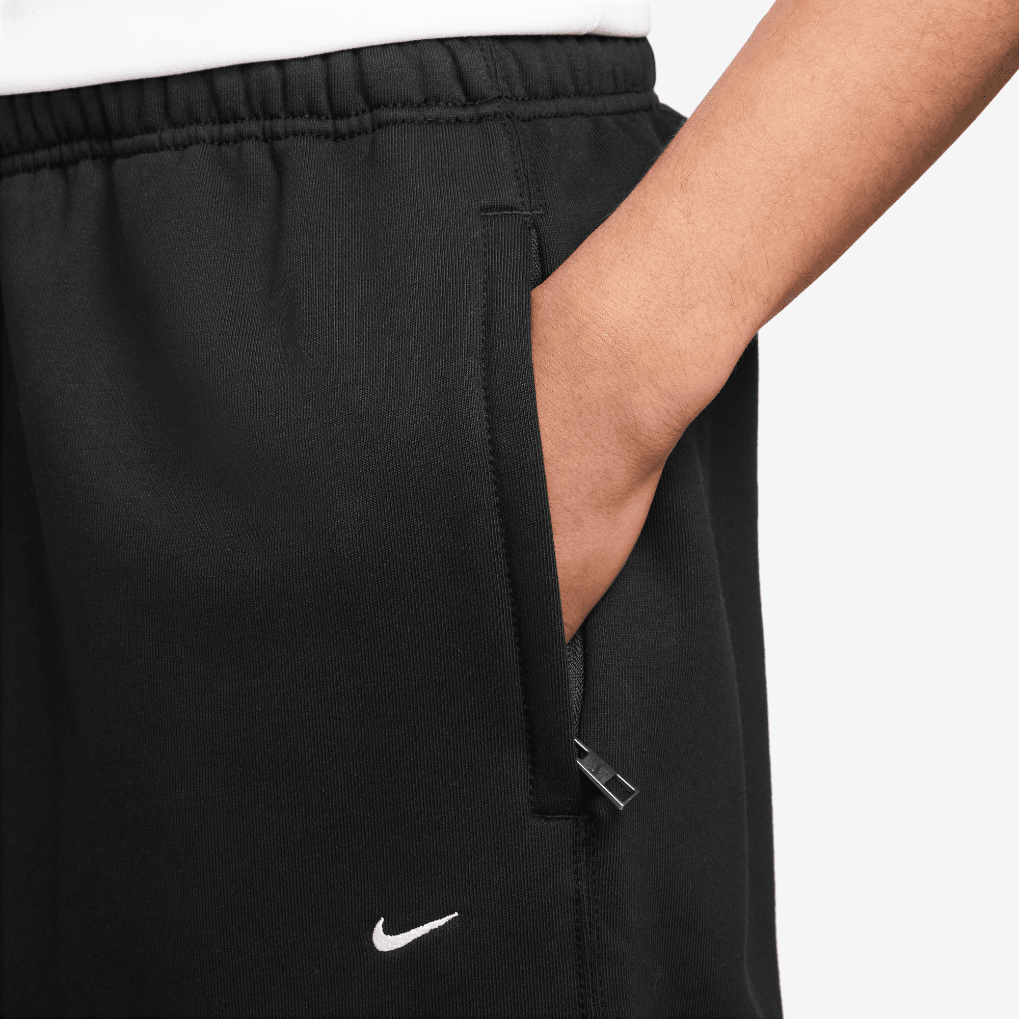 Nike Solo Swoosh Open-Hem Black Pants