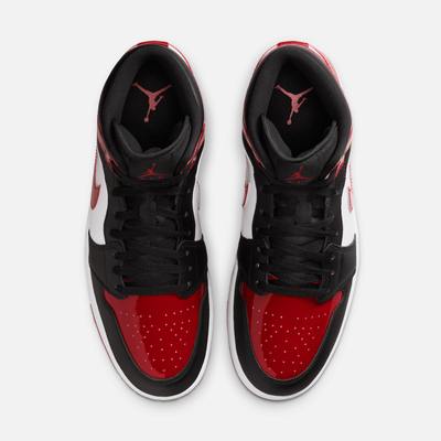 Air Jordan 1 Mid SE Patent Bred Toe