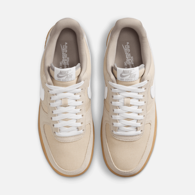 Nike Women's Air Force 1 Low Suede Canvas Khaki – Puffer Reds