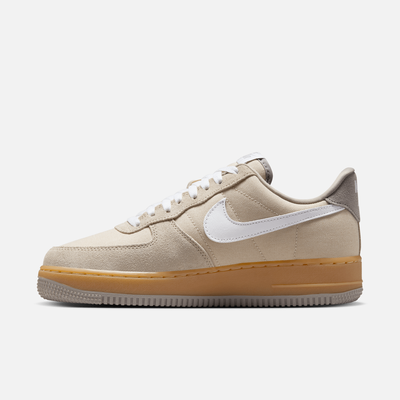 Nike Women's Air Force 1 Low Suede Canvas Khaki