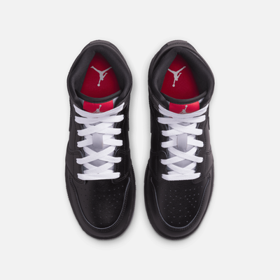 Air Jordan Big Kids' 1 Mid BG Black Metallic Reimagined (GS)