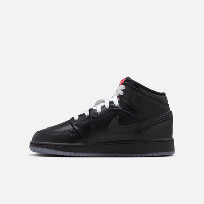 Air Jordan Big Kids' 1 Mid BG Black Metallic Reimagined (GS)