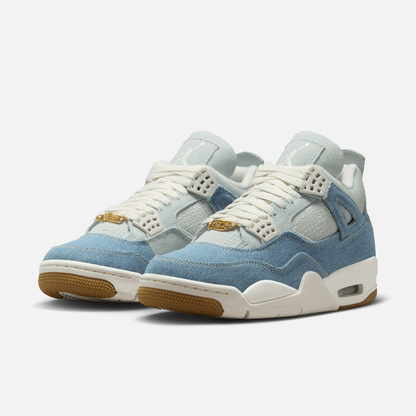 Air Jordan Women's 4 Retro Tex Denim Worn Blue