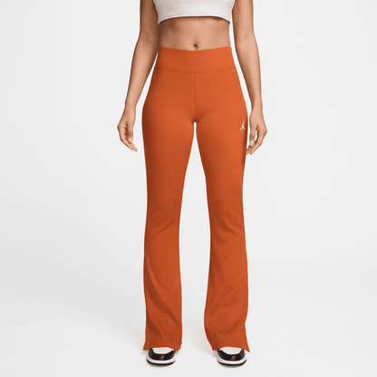 Air Jordan Women's Brooklyn Essentials Orange Flared Leggings