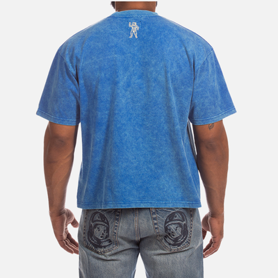 Billionaire Boys Club Blue Yellow Faded Curve Logo T-Shirt
