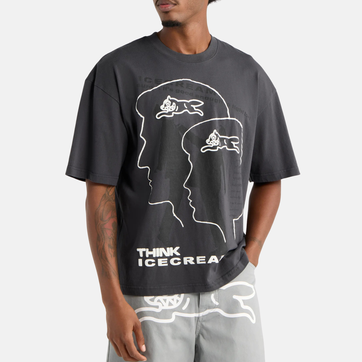 Ice Cream Charcoal Art Apricot SS T-Shirt
