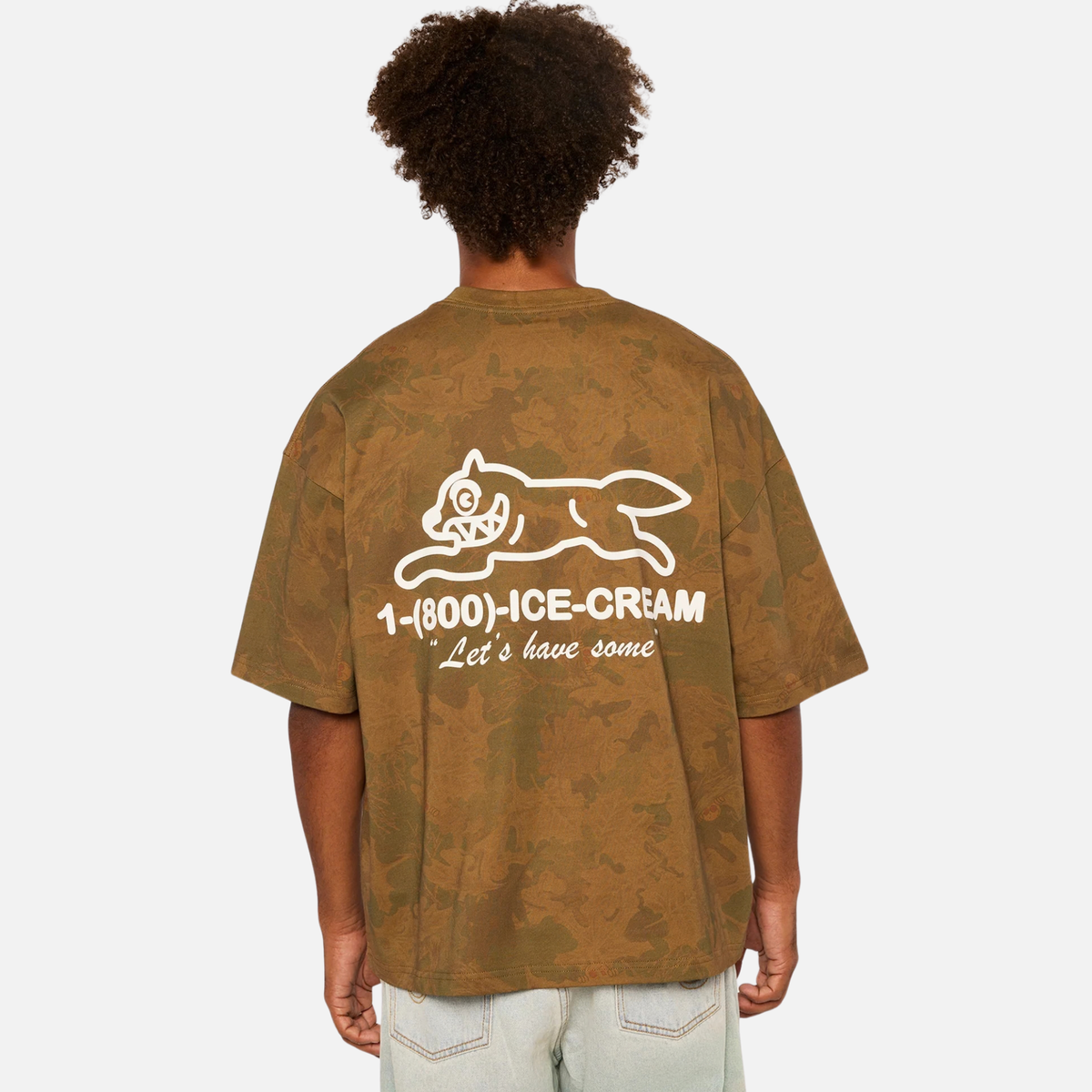 Ice Cream Leaflet Brown Camo T-Shirt