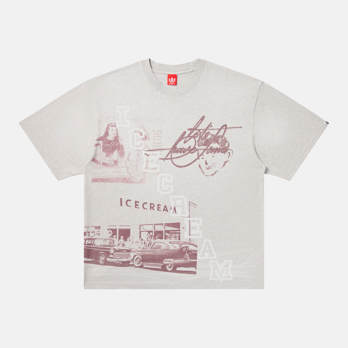 Ice Cream Daily Double Grey T-Shirt