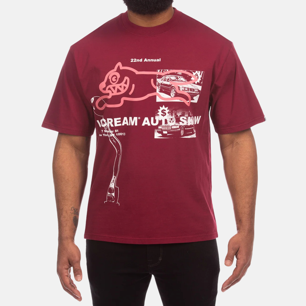 Ice Cream Blinker Burgundy T-Shirt