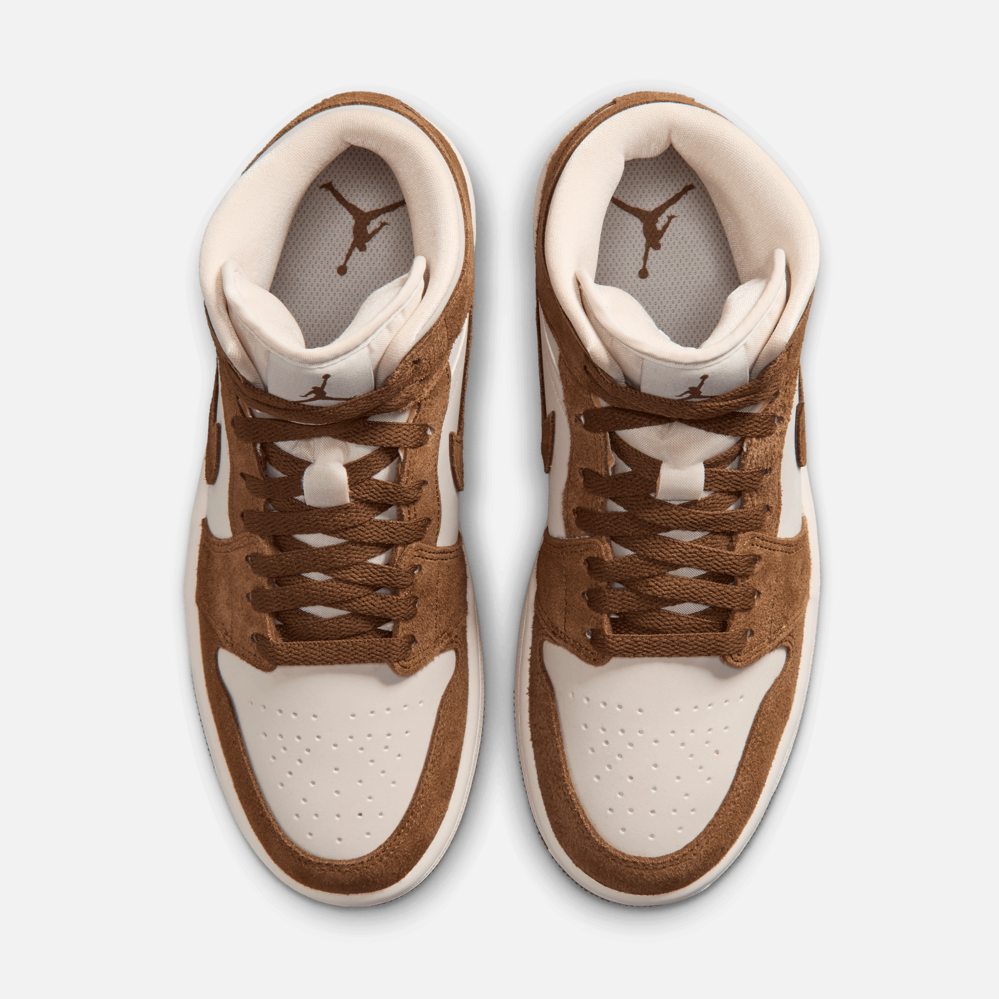 Air Jordan Women's 1 Mid Light British Tan Chalk