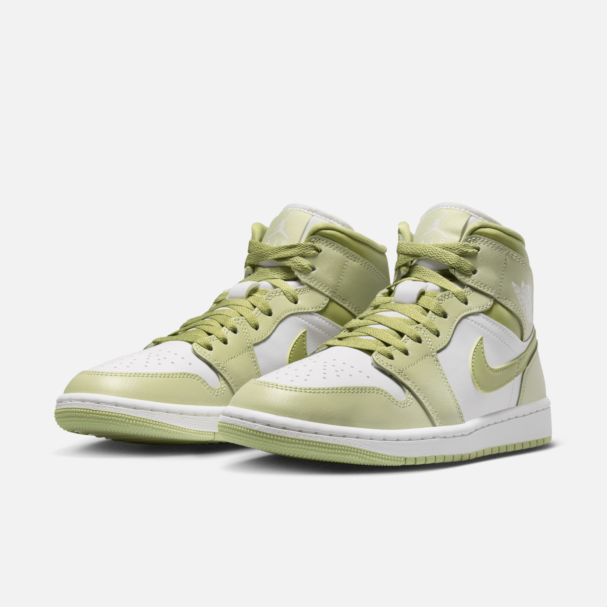 Air Jordan Women's 1 Mid Olive Aura Lawn