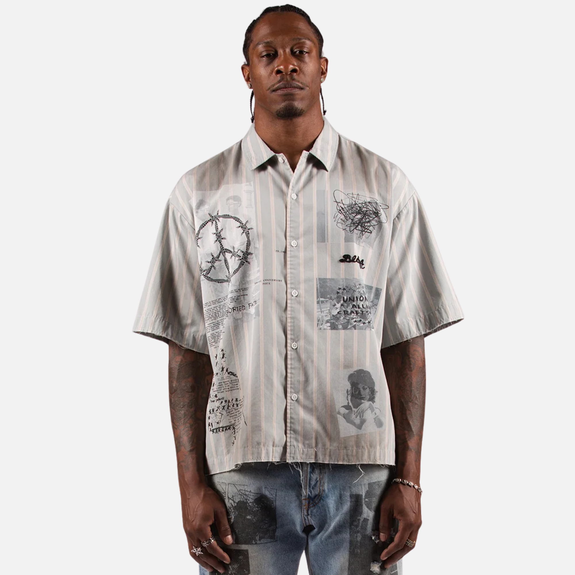 BLDG4 Cathedral Woven Button-Down Shirt
