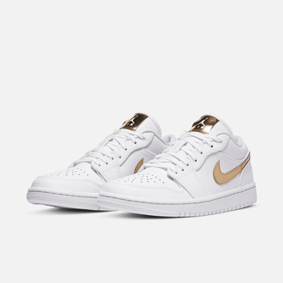 Air Jordan Women's 1 Low White Metallic Gold