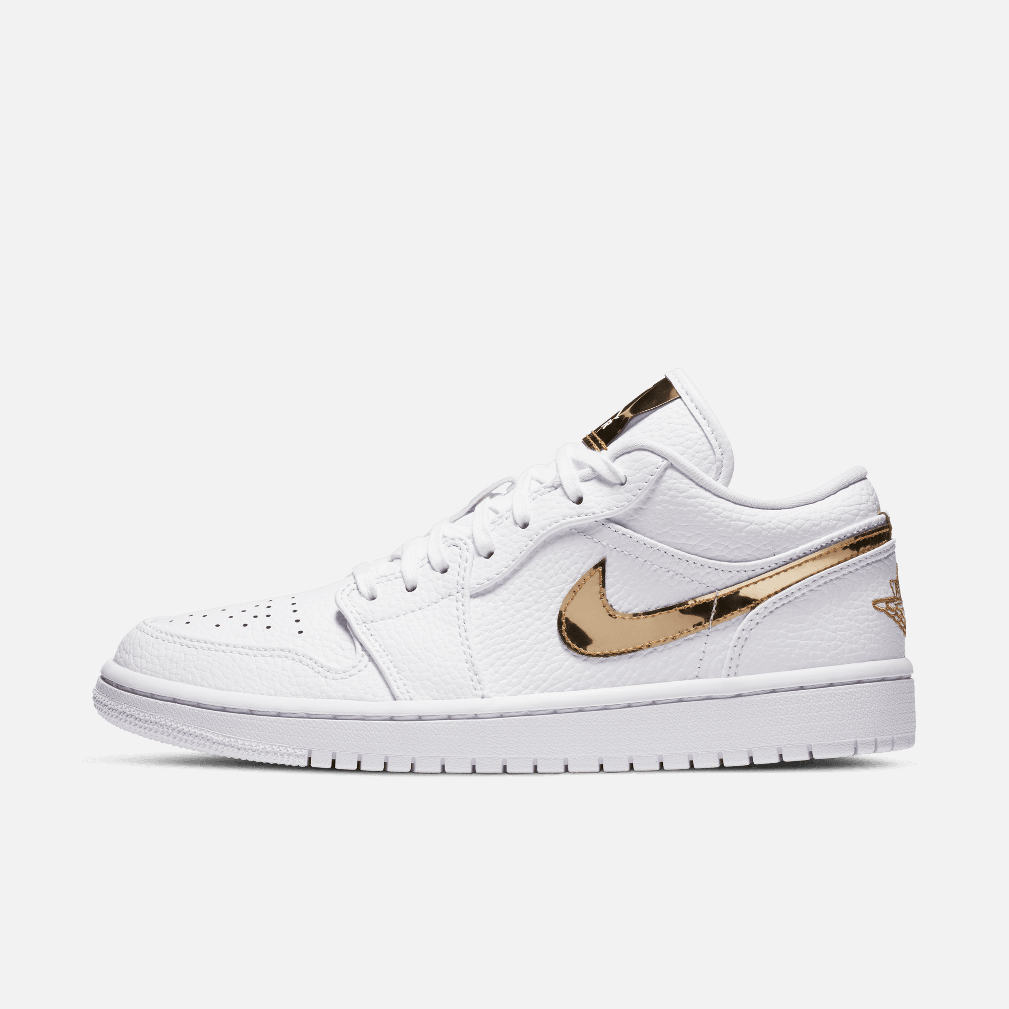 Air Jordan Women's 1 Low White Metallic Gold