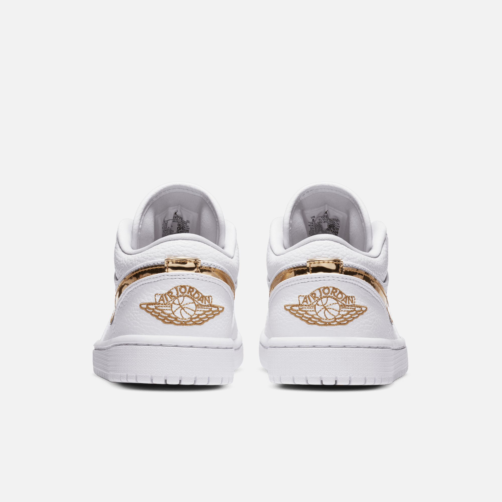 Air Jordan Women's 1 Low White Metallic Gold