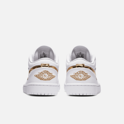 Air Jordan Women's 1 Low White Metallic Gold